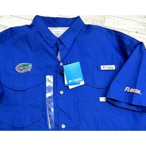 Columbia PFG shirt Mens XXL College SS Outdoor fishing Florida Gators NWT $55